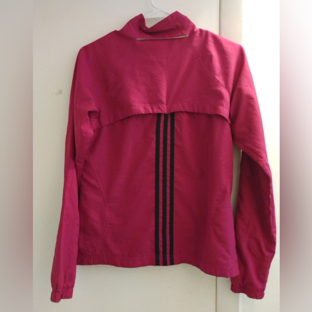 ADIDAS Full Zip Pink Track Jacket With Pockets Women's Size Small Long Sleeve